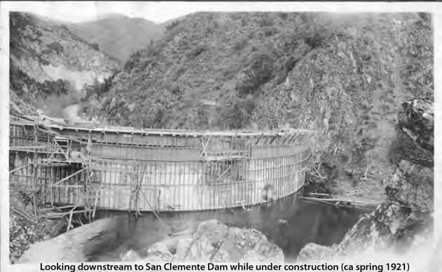 Background Site Conditions 1. SC Dam built in 1921 a. 106 feet tall concrete arch dam b. 18.5 miles from Pacific c. Confluence with San Clemente Creek upstream of dam d.