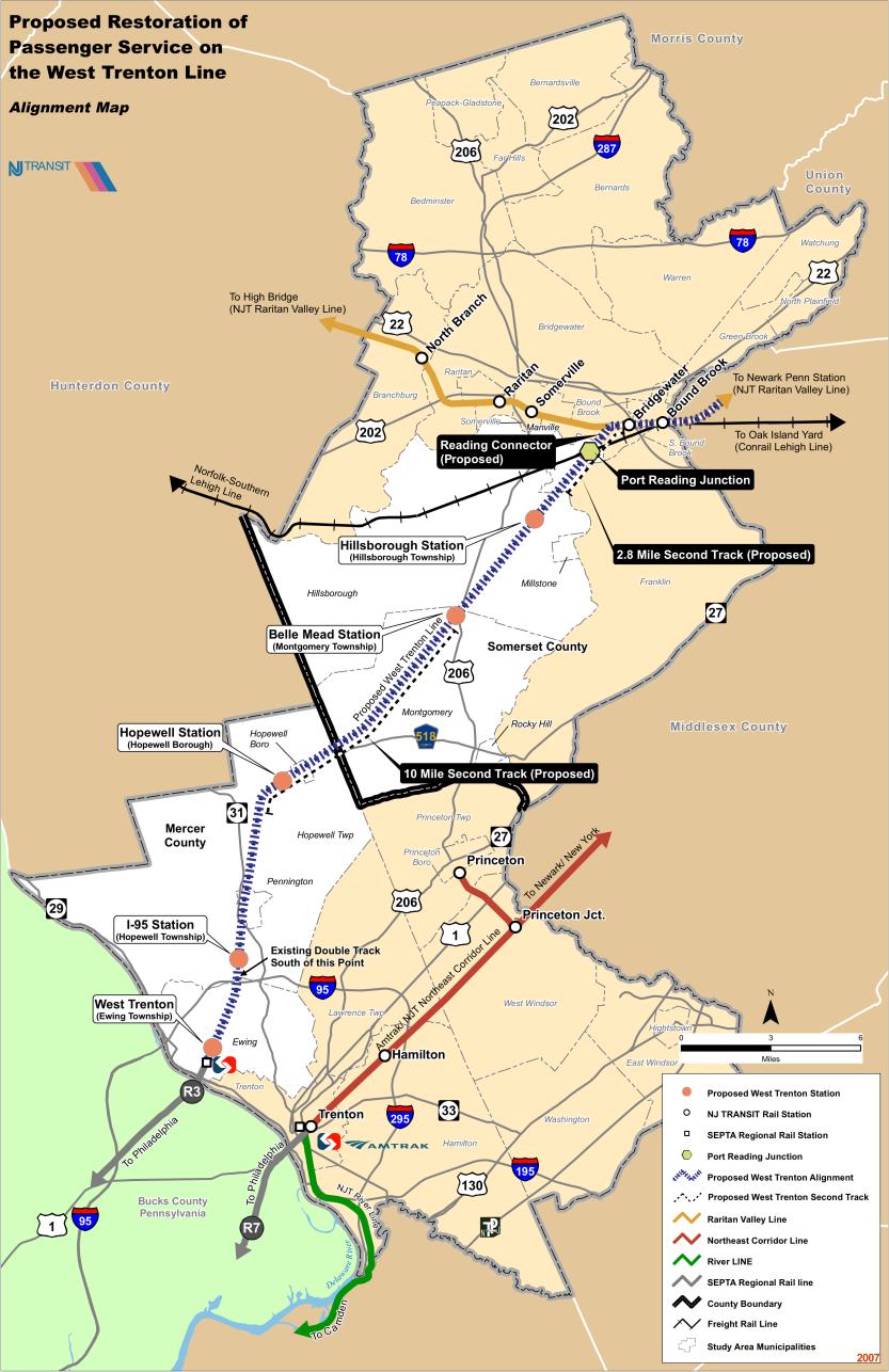 New Jersey Rail System Only the first phase is fully funded through a combination of Federal Transit Administration (FTA) and state Transportation Trust Funds. The first phase of the project is a 7.