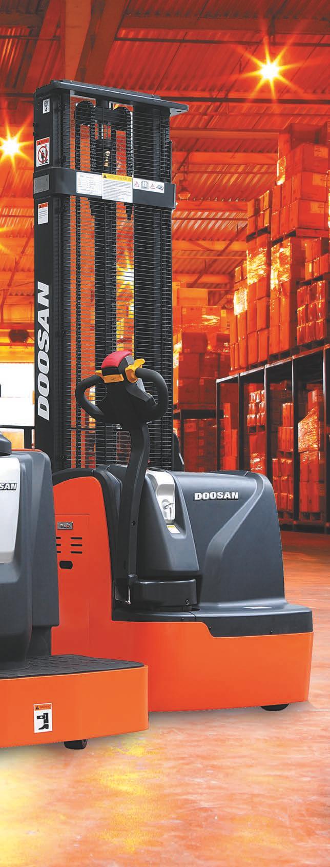 DOOSAN BW23S-7 WALKIE PALLET 20 16 We Are Doosan. Respected Name, Strong Ties, Reliable Products. 1 Manufacturer Doosan 12 Max Fork Height in (mm) 7.