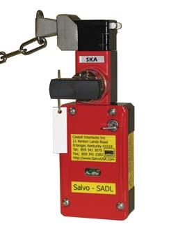 7.5 mm SADL-A Salvo Automatic Door Lock with Key Adapter Salvo SADL-A has a heavy duty tongue and head that allow it to withstand the rigors of a loading dock.