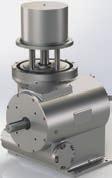 reduction combined with a large flanged output and through