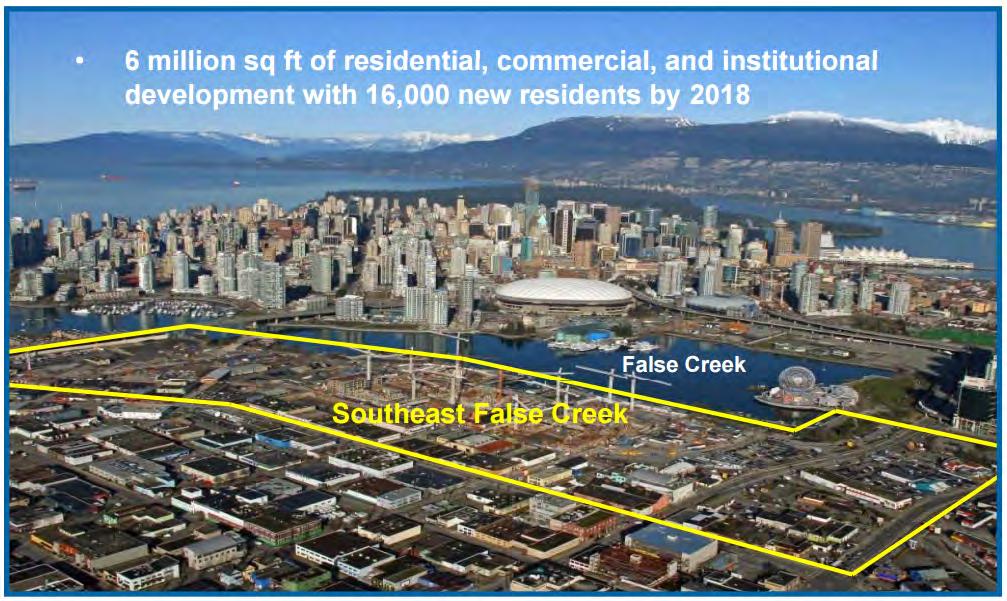 Wastewater Heat Recovery Example False Creek Neighborhood Energy Utility - Vancouver Low-carbon district heating system that