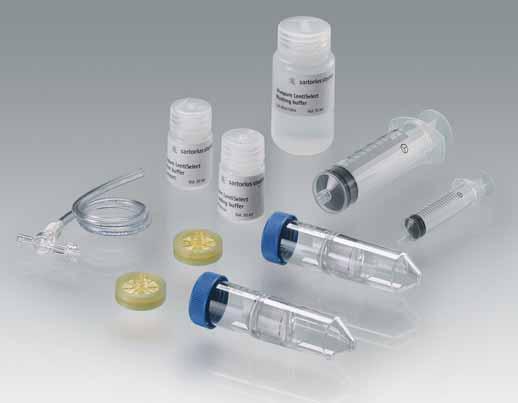 Vivapure LentiSELECT 40 Fast purification of up to 8 + 10 8 viral particles Vivapure LentiSELECT 40 is optimally suited for lentivirus purification for up to 40 ml cell culture and contains all