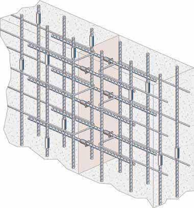 Shear Wall Wall Slab LENTON FORM SAVERS for wall/slab or wall/beam connections eliminate the need to penetrate the formwork.