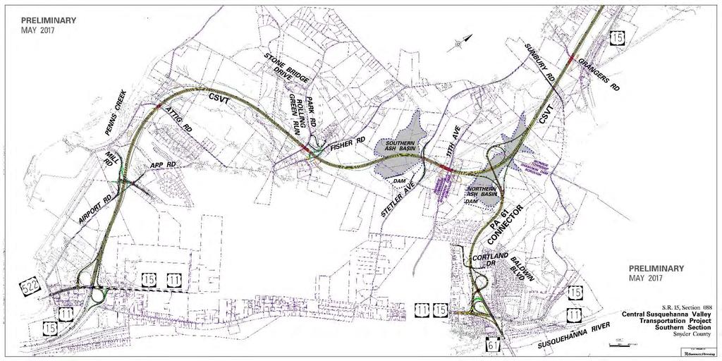 DESIGN CHANGES Note: Original Alignment Shown Park Road & Fisher Road Crossing Mill Road/ App Road/ Airport Road US 522