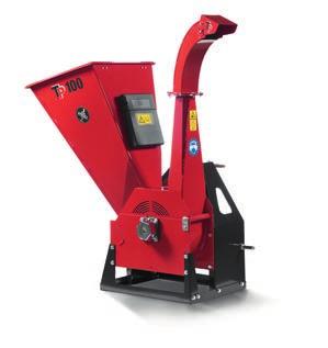 TP 100 PTO EFFICIENT DRUM CHIPPER PERFECT FOR COMPACT TRACTORS Thanks to the vertical funnel, TP 100 PTO