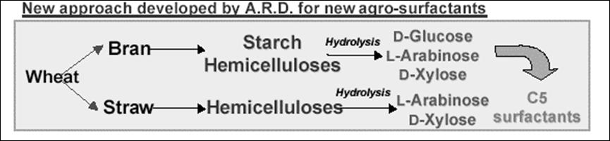 Pentose valorisation as raw material for surfactants; ARD