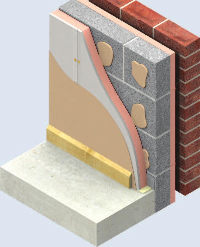 BONDED DRY LINING Premium performance rigid thermoset insulation thermal conductivities as low as 0.020 W/m.