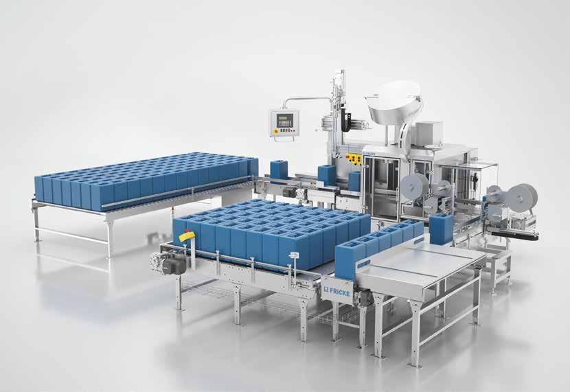 All common single containers can be filled above level, below level or below bunghole using FRICKE automatic filling systems.
