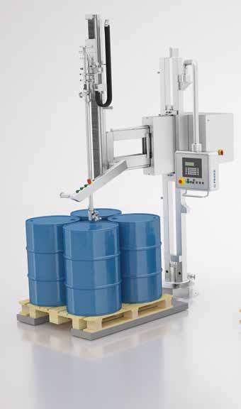 adjustments by the operator almost entirely eliminated n Practical one-hand operation (Pallet pivot system) Due to the particularly user-friendly handling, the valve can easily be positioned with one