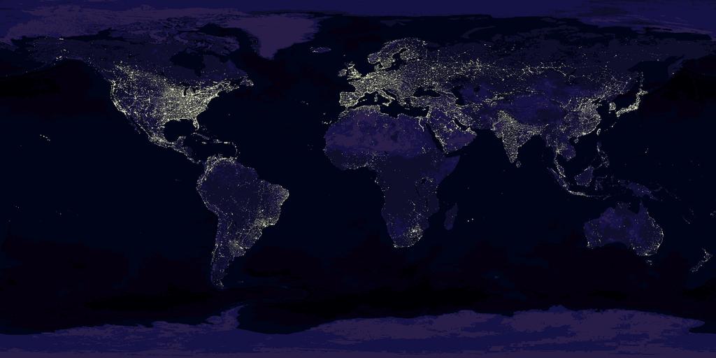 The World at Night New York State Population: 19.