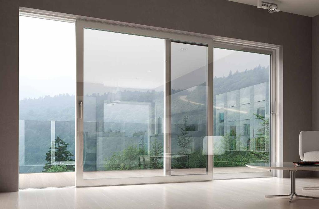 OPENING WINDOWS & DOORS SLIDING WINDOWS & DOORS GSG SLIDING SYSTEM Ultimate functionality GSG window system is weatherproof guaranteed - due to the almost totally glazed outdoor surface, the
