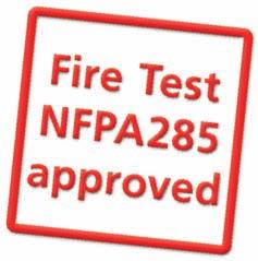 The test showed outstanding fire behavior far below the critical limit regarding