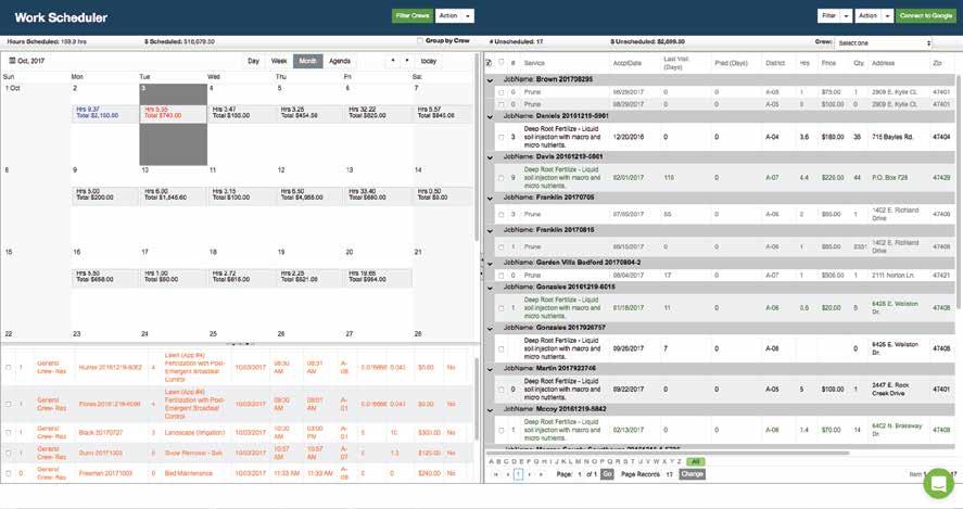 PLANS, PRICING & ONLINE DEMO AT WWW.ARBORGOLD.COM scheduling DRAG, DROP AND DONE!