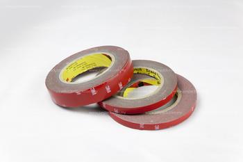 3M Red Acrylic Tape 3M Acrylic Tape is a type of double sided tape with super high tack modified acrylic adhesive with a red translucent liner.