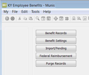 Benefit Records Select Benefit Records from the KY Employee Benefits menu.