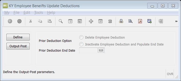 Updating Deductions There are two options to choose from when updating deductions.