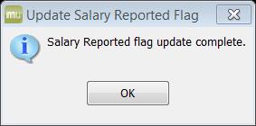 Creating the Annual KGLI Salary File After the file has been created, select Yes to the message to mark the records as salary reported.