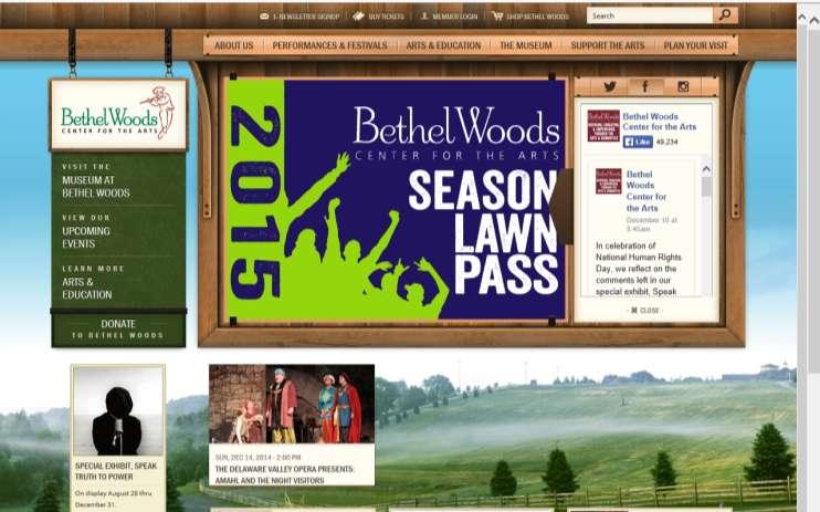 WELCOME TO YOUR BETHEL WOODS ACCOUNT MANAGER- purchase or renew memberships or buy tickets directly