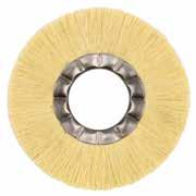 SMALL DIAMETER WHEELS / 302 Stainless Steel These wheels provide a flexible brushing action and consistent performance for light-duty cleaning and deburring applications requiring a small wheel.