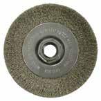 These wheels feature a longer trim length and very small diameter wire size for producing fine satin and antique finishes on non-ferrous and precious metals. Arbor Face Hole Width of Rows 3".