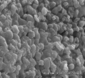 We can observe the formation of soft agglomerates with irregular morphology constituted with the quite fine particles. Powder X-ray diffraction studies (XRD) (Fig.