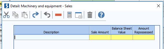 CAPITAL PURCHASES AND SALES: 1) Beginning Values and Ending Values are displayed from the Balance Sheets. Enter capital purchase and sales. 2) Enter Capital Purchases and Capital Sales.