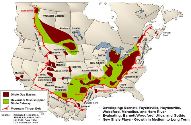 North American gas resources Huge resource base and low costs environmental concern is a wild card?