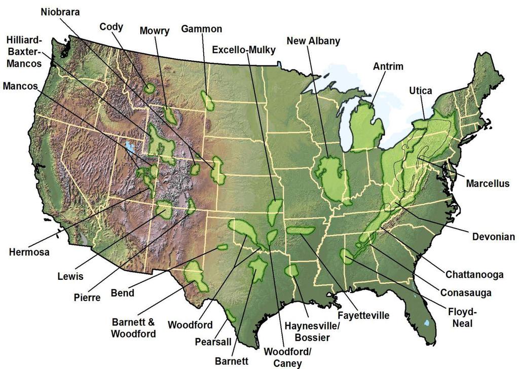 US Shale Gas Regions