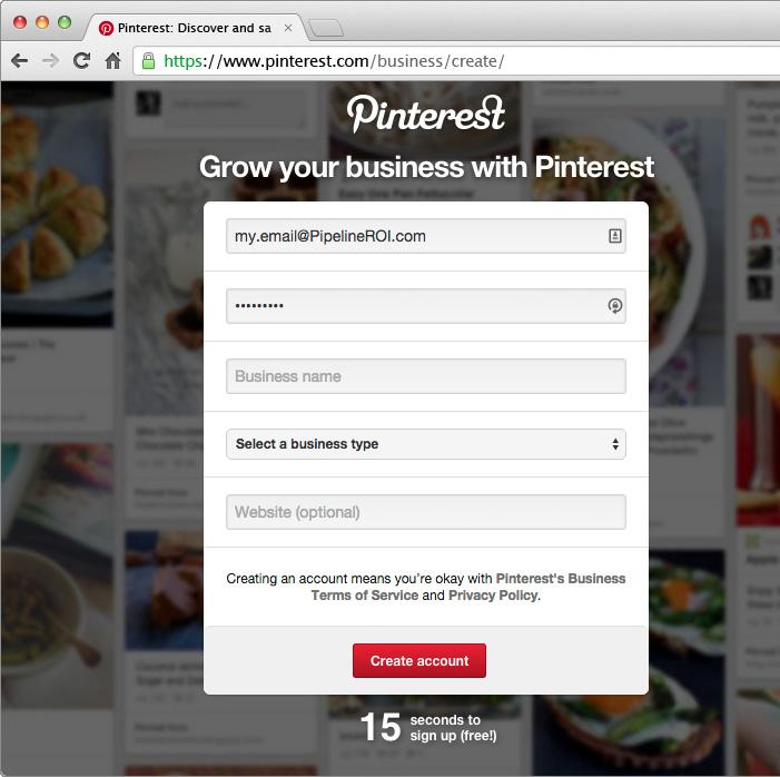 Setting up your account If you re brand new to Pinterest, you can create a business account when you sign up.