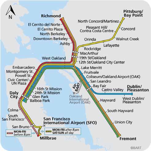 BART service to the Tri Valley is provided at the West Dublin/Pleasanton and Dublin/Pleasanton BART stations.