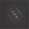 0 Electron diffraction patterns from 7 points in Fig. 9.