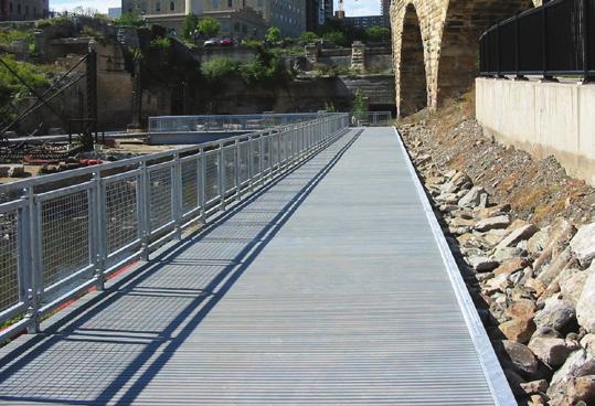 APPLICATIONS MIll Ruins Park in downtown Minneapolis, Minnesota utilized T-1800 25mm for new