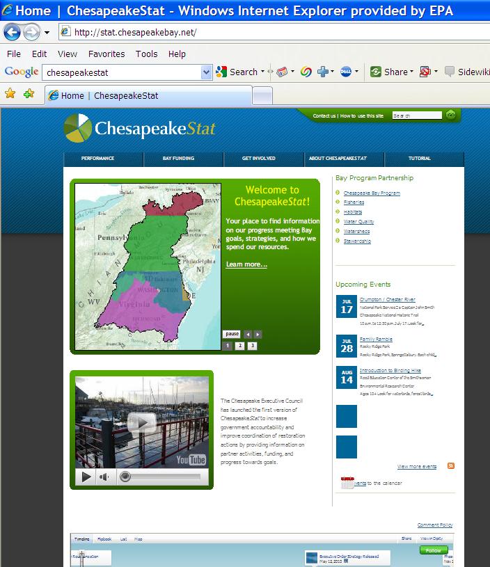 ChesapeakeStat People, Process, and Information A systematic process within the Partnership of analyzing information and data to continually assess progress towards goals and adapt strategies and