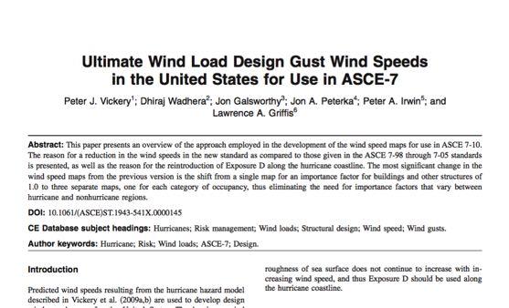 Basic Wind Speed: Probabilities ASCE 7-05 Wind Speeds based on 50 year return period ASCE 7-10 RK I based on 300 year return period (15% probability of