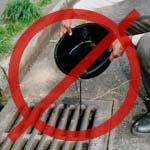 DON T pour your used oil into a sewer or down a storm drain! Not only does this cause environmental damage, it can also lead to violations or penalties.
