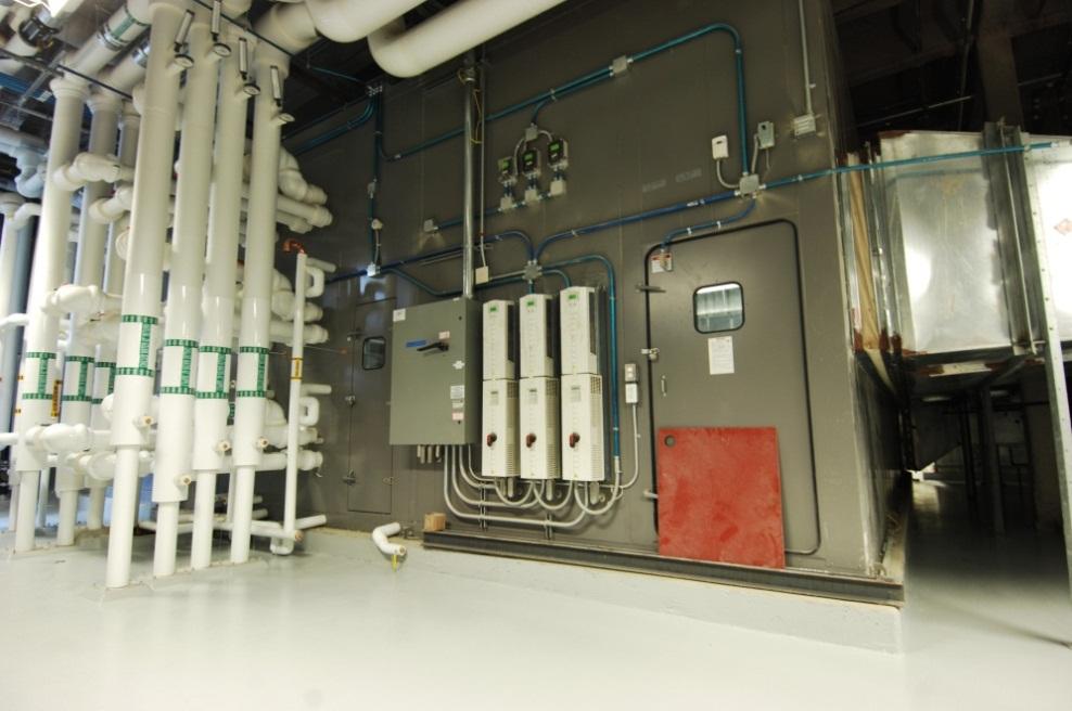 DEDICATED OA SYSTEM Supplied with 42 F chilled water and heating hot water plant.