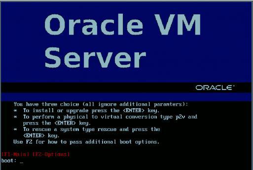 Software Installation Oracle VM server 3.0 installation on bare metal hardware Need to specify the management port VM Manager Installation: (VM Manager 3.0.2 and up) text based installer:.