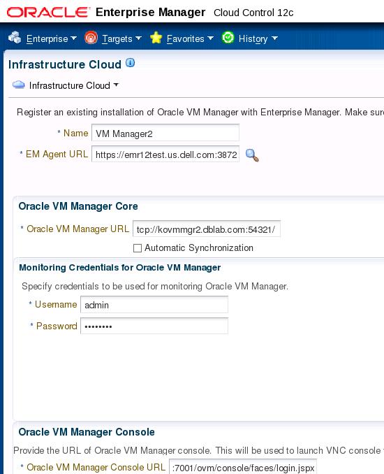Enterprise Manager EM Cloud control