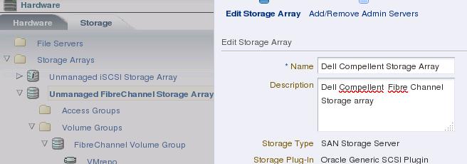Configure the Storage array and volumes.