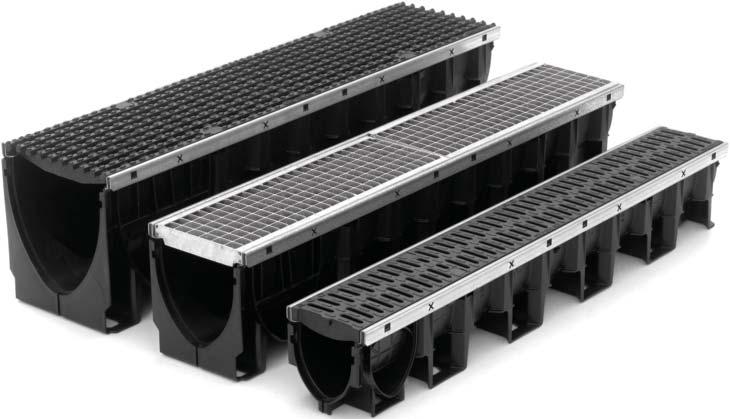 General purpose channel drainage ACO MULTIDRAIN PPD Wide selection of traditional and discreet slot gratings available Durable galvanised steel edge rail protects channel from traffic damage ACO