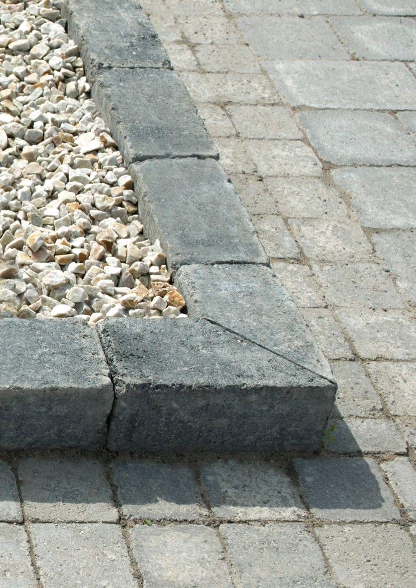 CASTLESTONE KERB Our unique multi-purpose kerb unit is designed to reflect and complement the Castlestone image of antiqued paving.