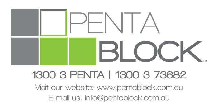 PENTABLOCK Technical Information 190mm Series The PENTABLOCK Walling System was developed in consultation with masonry construction stakeholders with an aim of reducing labor time and material costs