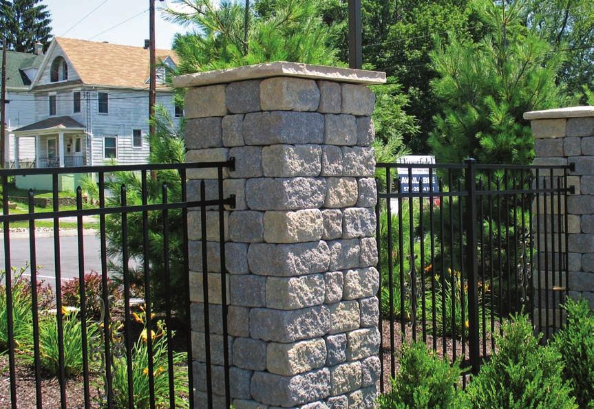THE DESIGN ADVANTAGE StoneLedge is a double-sided, multi-sized, tapered unit system that possesses the hand