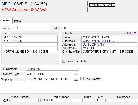 Input Customer s billing information (matches credit