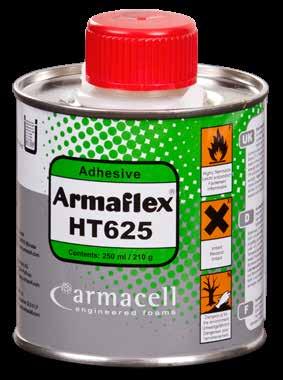 adhesive for high temperature applications, specifically developed for HT/ArmaFlex installations but also suitable for all ArmaFlex synthetic rubber based insulation materials.