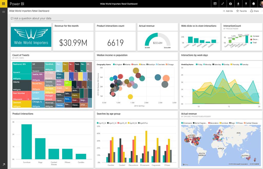 Connecting any user, in any business, anywhere, with their data Feature Power BI Industry-leading SaaS service o 5 seconds to sign up, 5 minutes to WOW Large Power BI