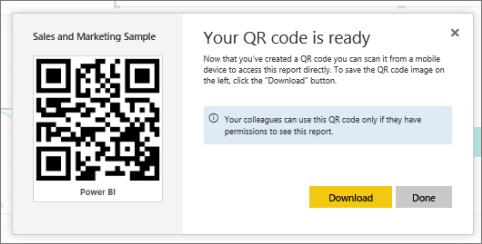 People you've shared the report with can scan the QR code for access to the report, right from their phone.