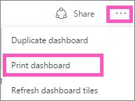 Print and export dashboards, reports In Power BI Service you can print dashboards and reports.