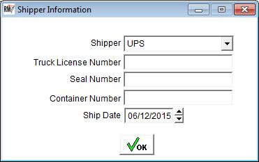 Confirming Supply Orders After a picker has processed an order, a confirmation needs to be entered on the desktop so that a Bill of Lading can be printed for the shipper.